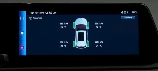 JS6 обладнаний датчиками тиску в шинах